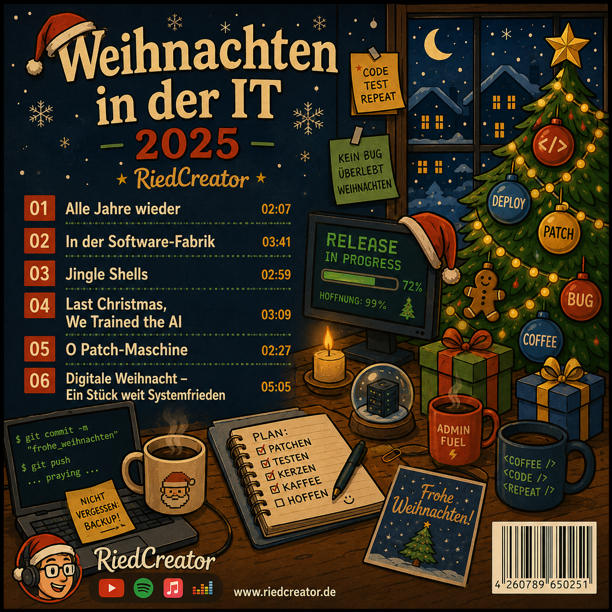 Rückseite von Weihnachten in der IT 2025