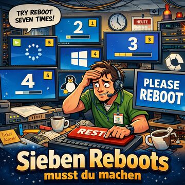 Sieben Reboots musst du machen